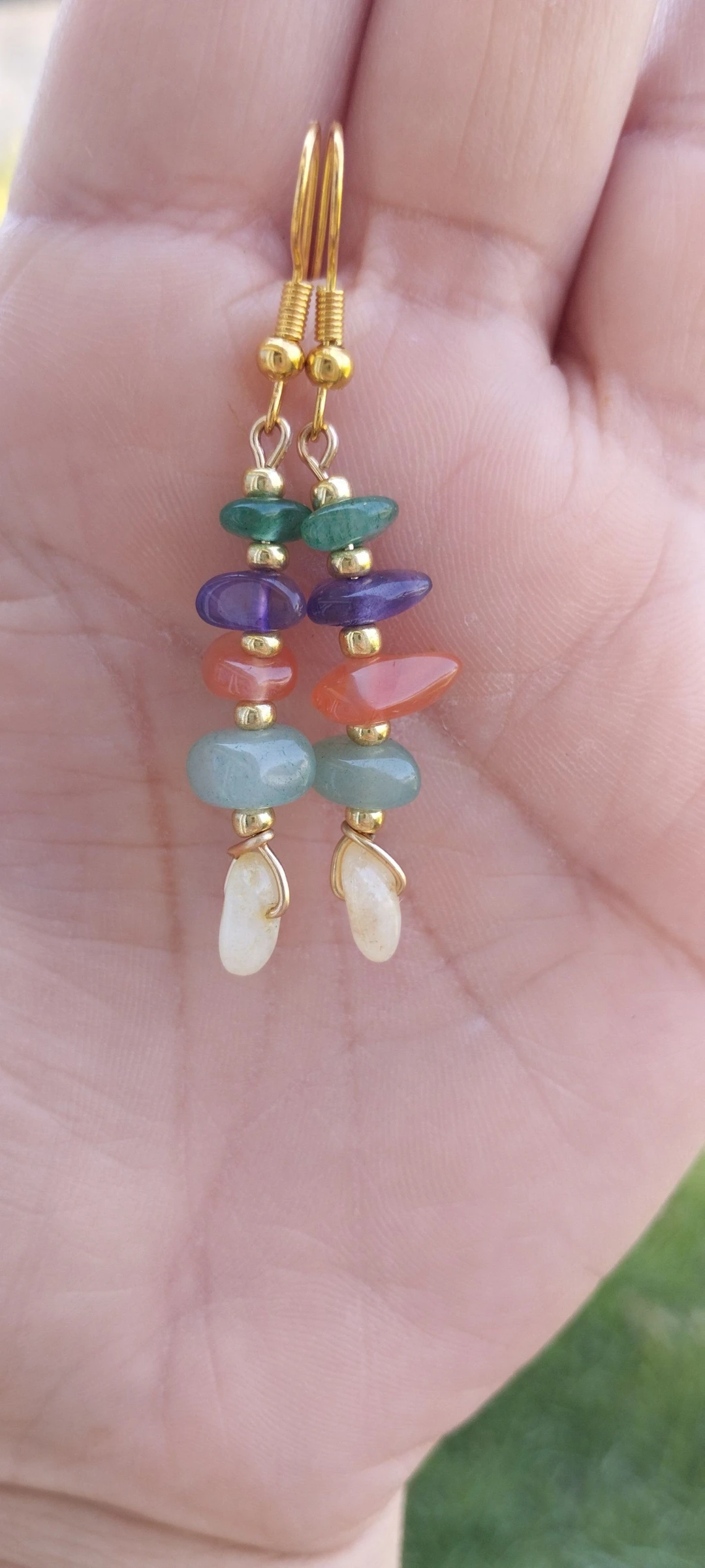 🧿🌈🧸Beautiful Natural Agate Earrings🧸🌈🧸 – photo 4